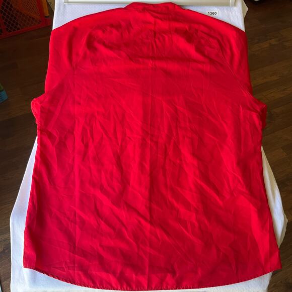 A4 Men’s Short Sleeve Half Zipper Shirt size L, Red - Picture 6 of 6